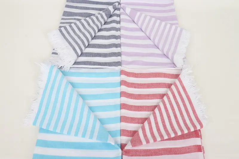 Bridal Shower Gift, Gift For Best Friend, Bachelorette Towel, Soft towel, Yoga Towel, Family Gift Basket, 68x40 Cotton Striped Towel, Wedding Favors - 5