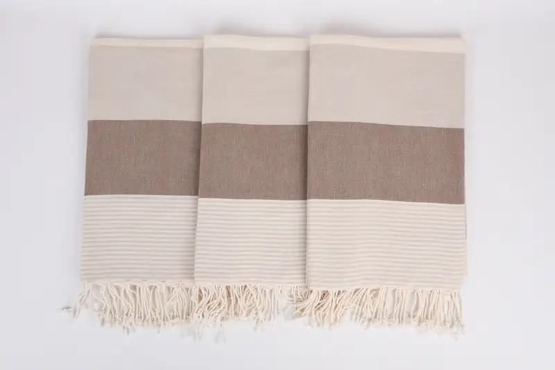 Bridal Shower Favors, Mother Of The Groom Gift, Travel towel, Fringed Turkish peshtemal beach towel USA, Sand-free towel, 68x40 Cotton Striped Towel - 7