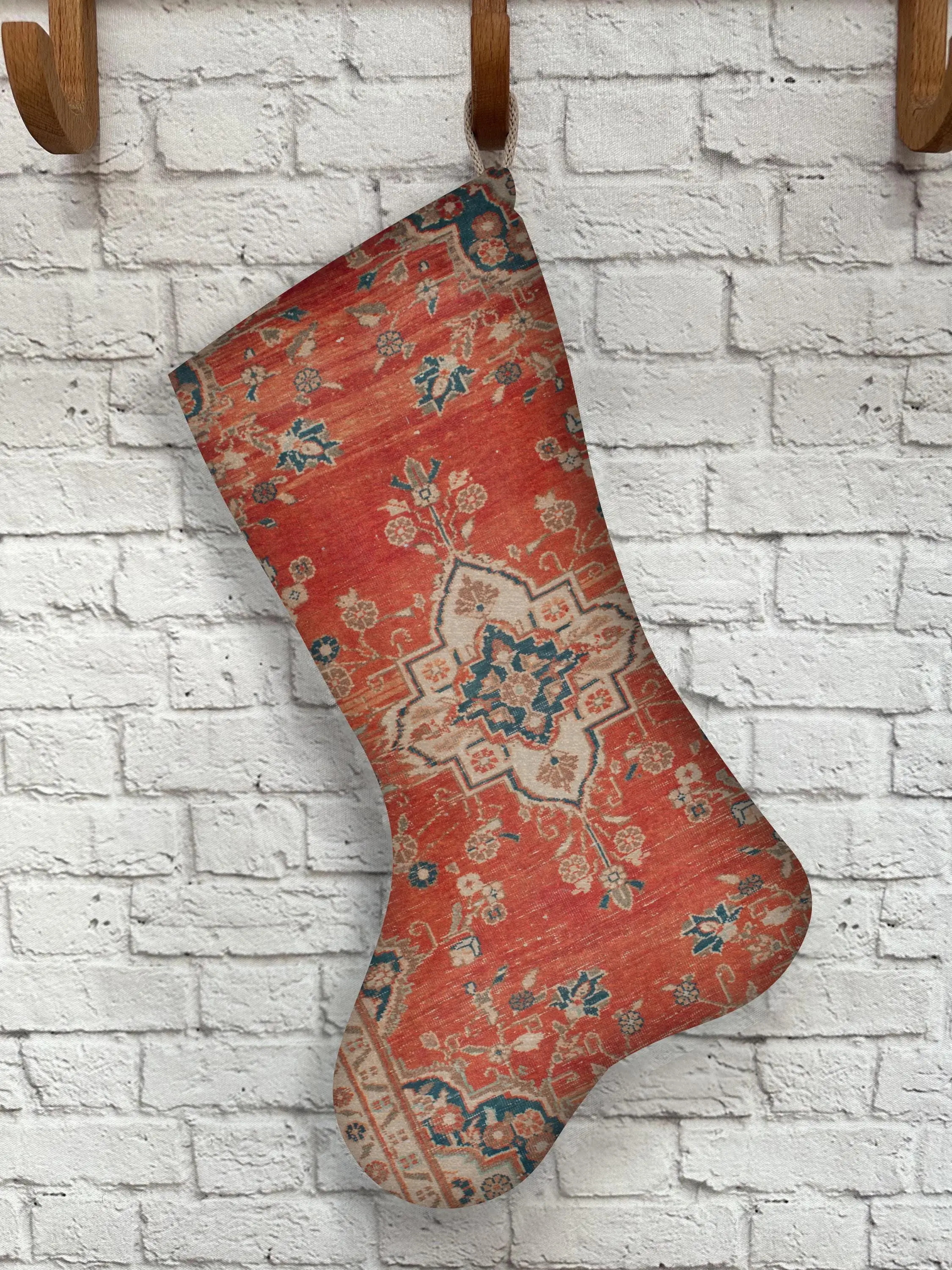 Festive Print Design Stocking: Chic Holiday Decor & Gift Idea - 1
