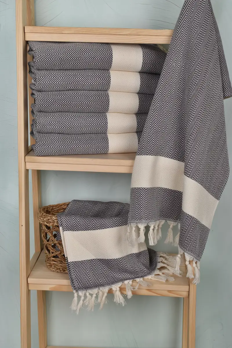 Personalized Gifts, Turkish Hand Towel, Merry Christmas Gifts, Monogram Hand Towel, Organic Tea Towel, 36x18 Cotton Herringbone Towel, Spa Towel - 3