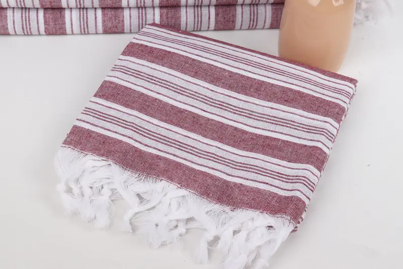 Housewarming Gift, Monogram Beach Towel, Bride Gift, 70x40 Cotton Striped Towel, Peshtemal Towel, Beach Size Towel, Turkish Beach Towel Monogram - 5