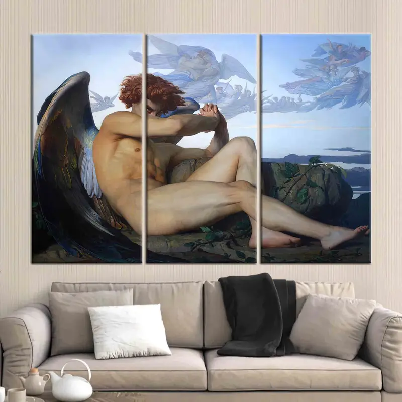 Cabanel's Fallen Man: 現代空間向けのクラシック キャンバス プリント