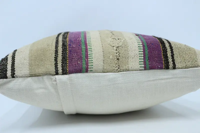 Pillow, Cotton Cushion Cover, 20x28 Beige Pillow, Kilim Cushion Sham, Accent Pillow Sham, Boho Pillow Sham Cover, Patio Cushion, Pillow for Sofa - 5