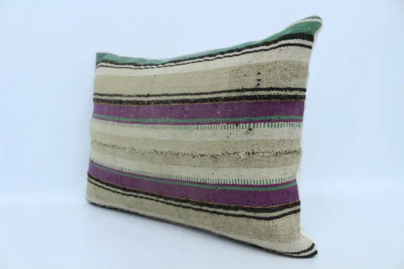 Pillow, Cotton Cushion Cover, 20x28 Beige Pillow, Kilim Cushion Sham, Accent Pillow Sham, Boho Pillow Sham Cover, Patio Cushion, Pillow for Sofa - 4