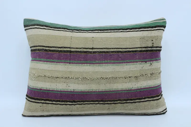 Pillow, Cotton Cushion Cover, 20x28 Beige Pillow, Kilim Cushion Sham, Accent Pillow Sham, Boho Pillow Sham Cover, Patio Cushion, Pillow for Sofa - 1