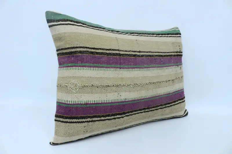 Pillow, Cotton Cushion Cover, 20x28 Beige Pillow, Kilim Cushion Sham, Accent Pillow Sham, Boho Pillow Sham Cover, Patio Cushion, Pillow for Sofa - 3