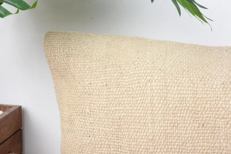 Ethnic Cushion Cover, Throw Kilim Pillow, Vintage Kilim Throw Pillow, Handmade Cushion, Pillow, 12x24 Beige Pillow Case, Turkish Pillow - 2