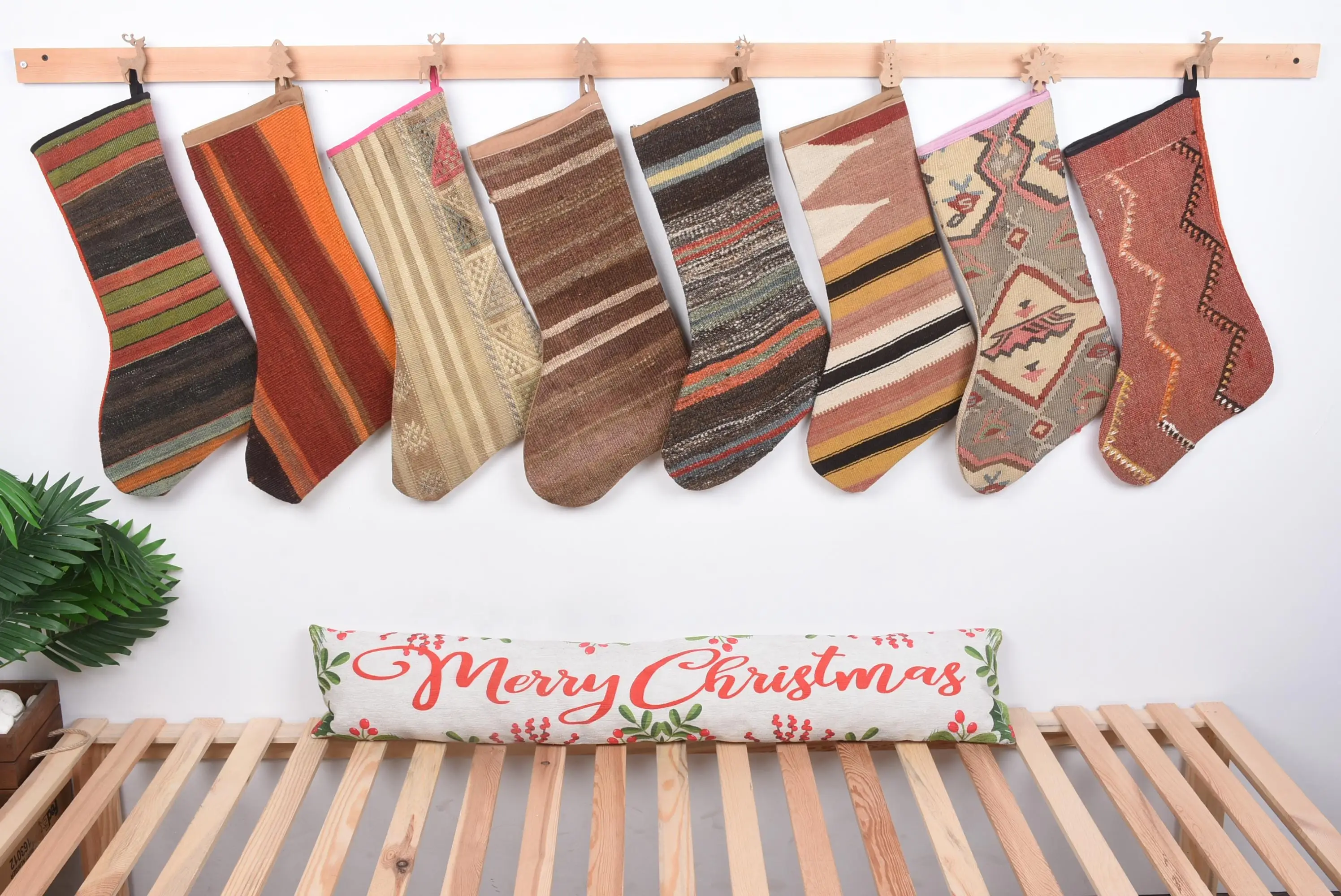 Eco-Friendly Christmas Ornaments Pattern, 8-Inch Wide Christmas Stocking - 1