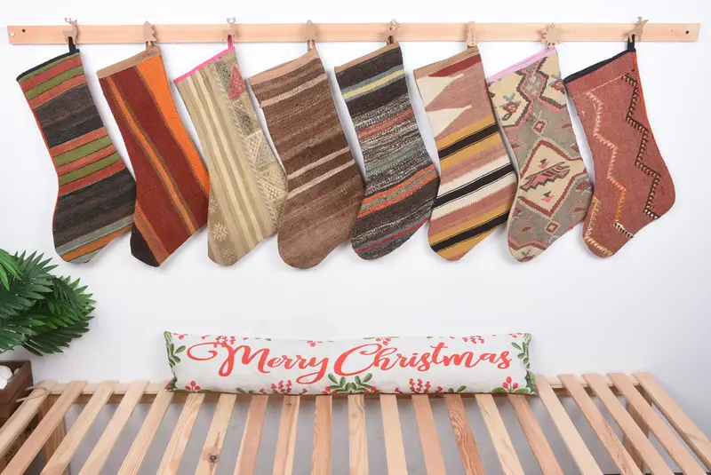 環境に優しいクリスマスオーナメントパターン、幅8インチのクリスマスストッキング