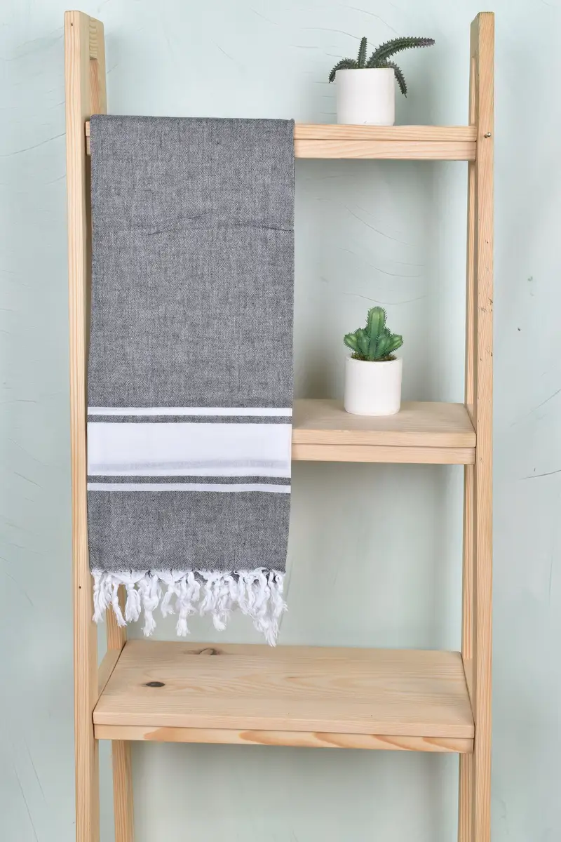 Antibacterial Turkish peshtemal towel, 70x40 Cotton Striped Towel, Personalized Bridesmaid Gift, Gym Towel, Travel towel, Summer Gift, Xmas Gifts - 8