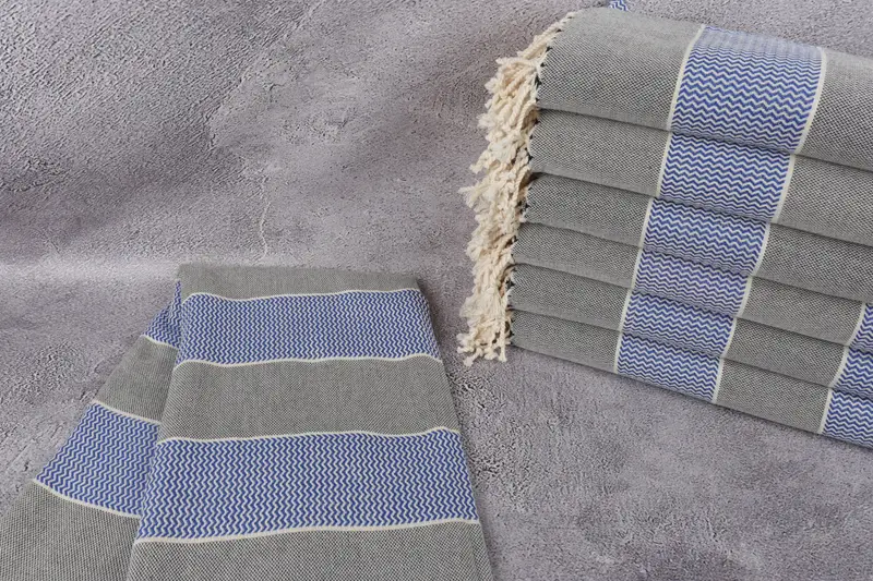 Thin towel, Organic towel, Bachelor Towel, Turkish beach towel with fringe, Bathroom Towel, Turkish Towel Beach, 70x36 Cotton Striped Towel - 2