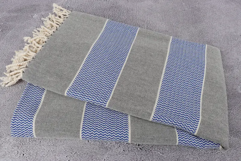 Thin towel, Organic towel, Bachelor Towel, Turkish beach towel with fringe, Bathroom Towel, Turkish Towel Beach, 70x36 Cotton Striped Towel - 6