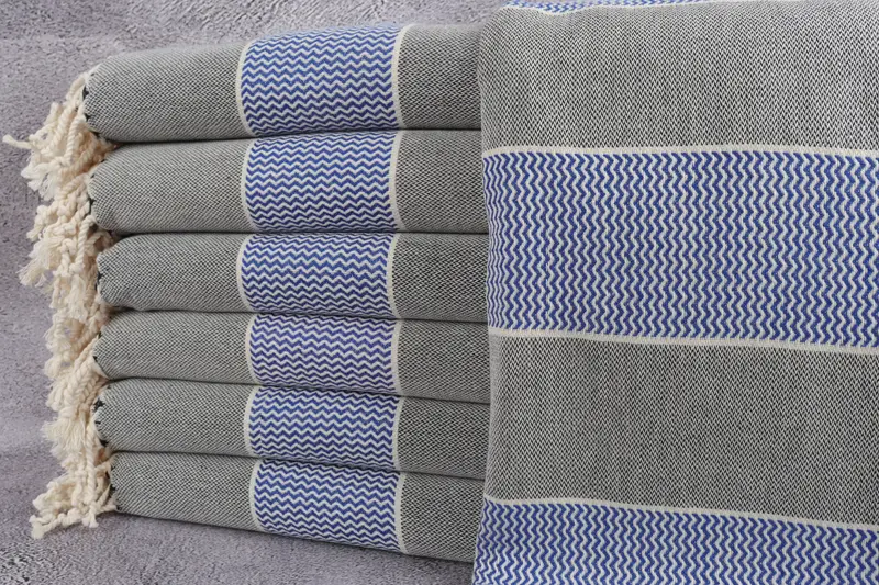 Thin towel, Organic towel, Bachelor Towel, Turkish beach towel with fringe, Bathroom Towel, Turkish Towel Beach, 70x36 Cotton Striped Towel - 1