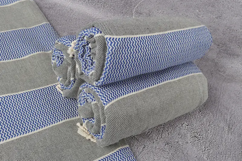 Thin towel, Organic towel, Bachelor Towel, Turkish beach towel with fringe, Bathroom Towel, Turkish Towel Beach, 70x36 Cotton Striped Towel - 7