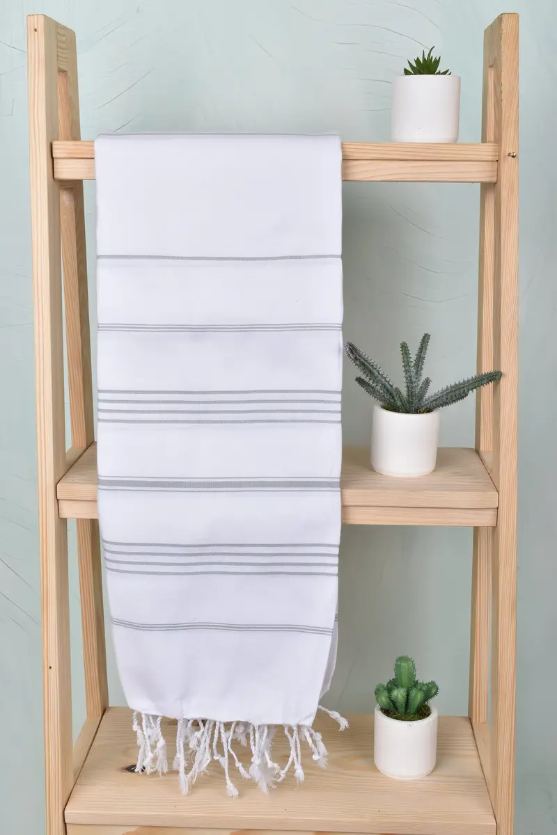 Custom Gift, Custom Towel, Summer Gift, Bachelor Party Favors, Unique Wedding Gift, Handmade Turkish Towel, 70x40 Cotton Striped Towel, Summer Towel - 8