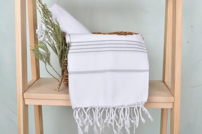 Custom Gift, Custom Towel, Summer Gift, Bachelor Party Favors, Unique Wedding Gift, Handmade Turkish Towel, 70x40 Cotton Striped Towel, Summer Towel - 4