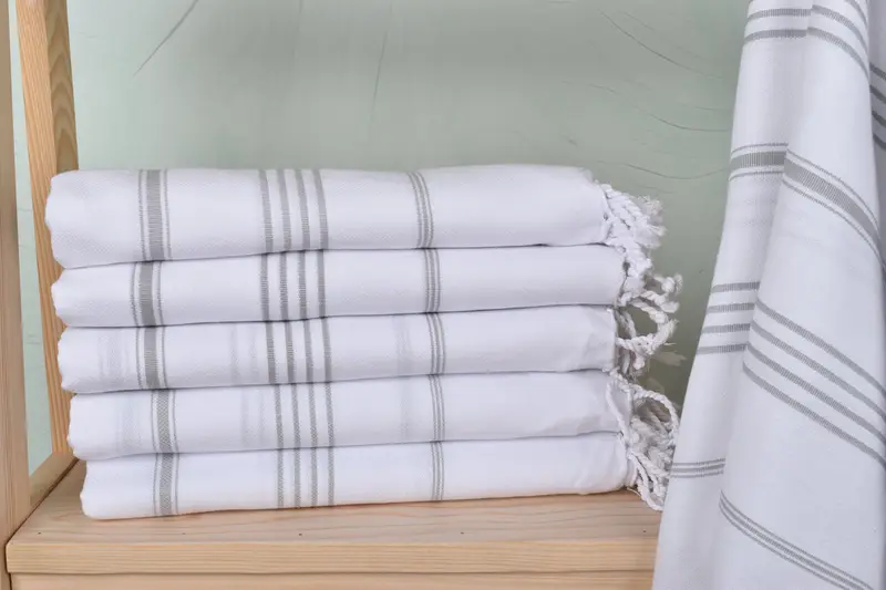 Custom Gift, Custom Towel, Summer Gift, Bachelor Party Favors, Unique Wedding Gift, Handmade Turkish Towel, 70x40 Cotton Striped Towel, Summer Towel - 1