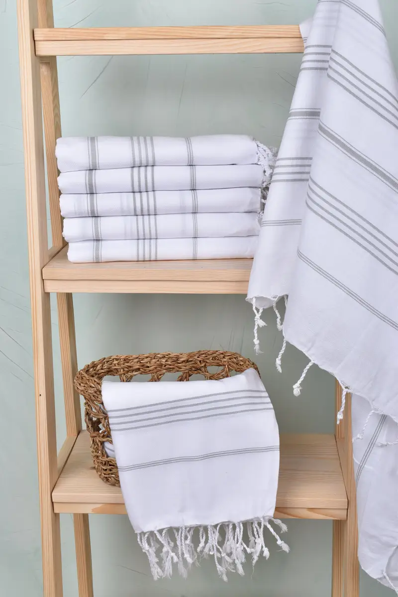 Custom Gift, Custom Towel, Summer Gift, Bachelor Party Favors, Unique Wedding Gift, Handmade Turkish Towel, 70x40 Cotton Striped Towel, Summer Towel - 3
