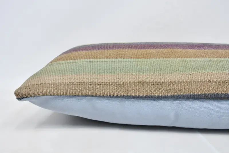 Handmade Kilim Cushion, Pillow, Kilim Pillow Cover, Turkish Pillow, 16x48 Beige Cushion, Garden Cushion, Morroccon Kilim Cushion Pillow - 6