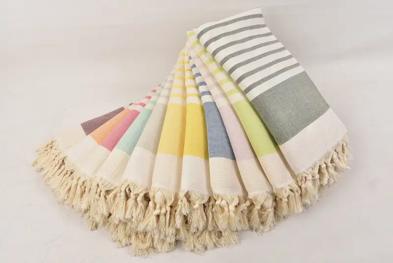 Pool Towels, Valentines Day Gift Idea, Turkish Towel Set, Bridal Shower Favors, Sand-resistant towel, Cotton towel, 64x36 Cotton Striped Terry Towel - 4