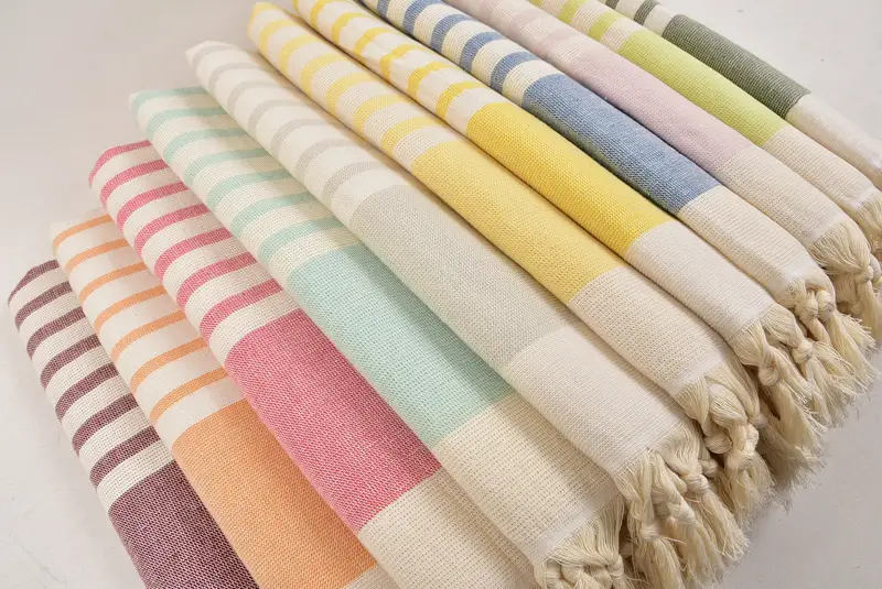 Pool Towels, Valentines Day Gift Idea, Turkish Towel Set, Bridal Shower Favors, Sand-resistant towel, Cotton towel, 64x36 Cotton Striped Terry Towel - 6