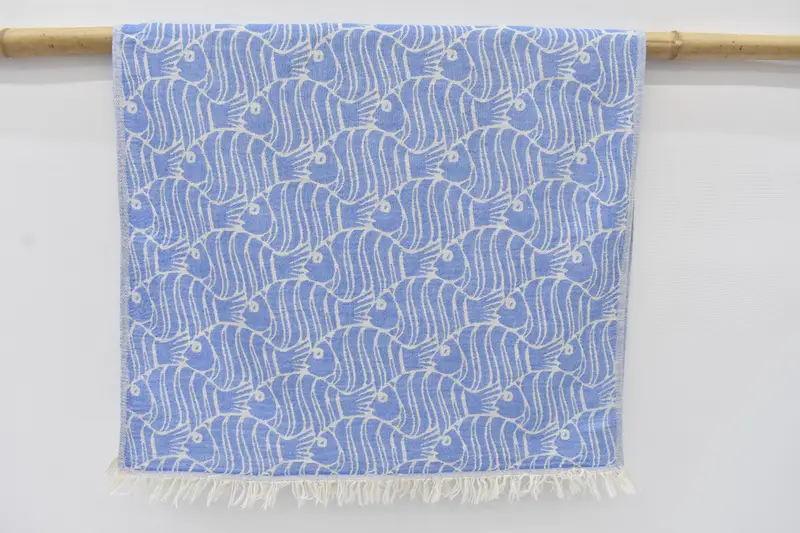 Monogrammed Hand Towel, Bridesmaid Gifts, Custom Gift, Bridesmaid Towel, Bridal Shower Gift, 40x24 Cotton Fish Design Towel, Personalized Dish Towel