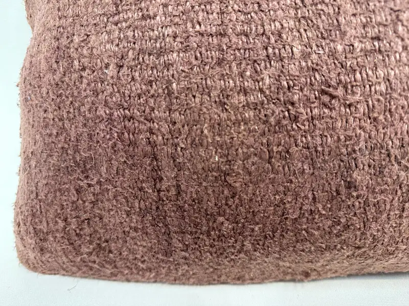 Zemin Yastık Kılıfı, Antik Yastıklar, 12x20 Kahverengi Yastık Kapağı, Kilim Yastığı Kapağı, Yastık Kılıfı, Vintage Yastık, Türk Köşe Yastığı - 2
