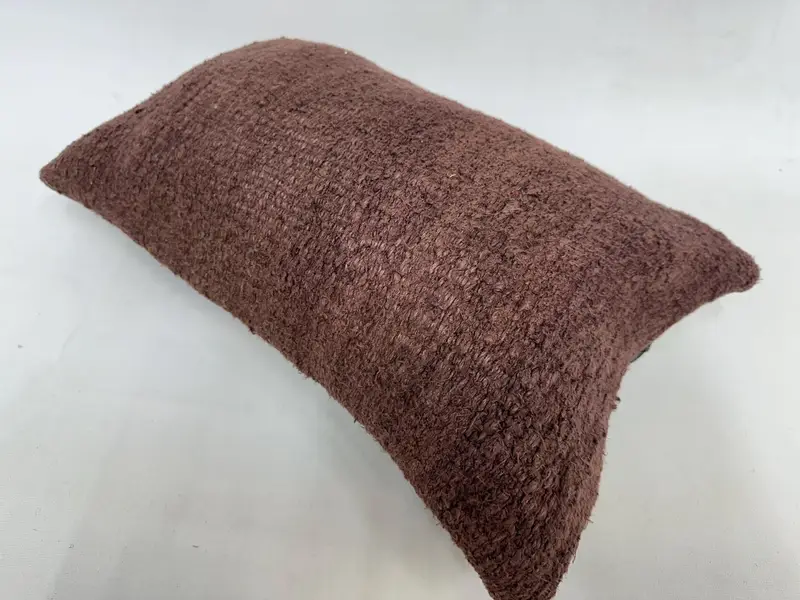 Zemin Yastık Kılıfı, Antik Yastıklar, 12x20 Kahverengi Yastık Kapağı, Kilim Yastığı Kapağı, Yastık Kılıfı, Vintage Yastık, Türk Köşe Yastığı - 6