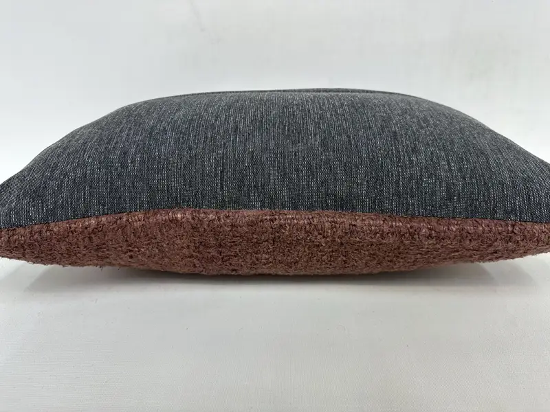 Zemin Yastık Kılıfı, Antik Yastıklar, 12x20 Kahverengi Yastık Kapağı, Kilim Yastığı Kapağı, Yastık Kılıfı, Vintage Yastık, Türk Köşe Yastığı - 7