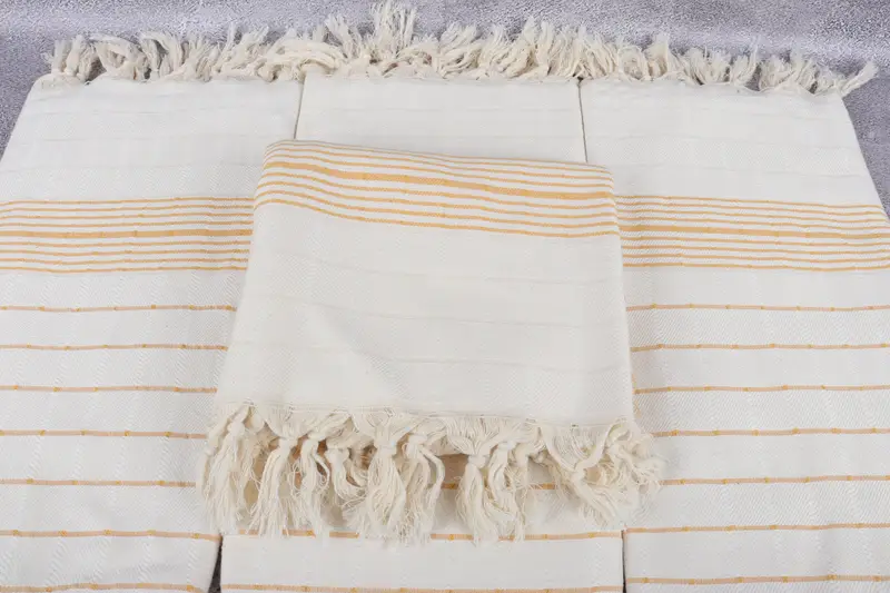 Turkish hand towel, Monogram Turkish Towel, Custom Wedding Gift, Gift For Boyfriend, Bachelorette Favors Beach, 70x40 Cotton Striped Towel - 4