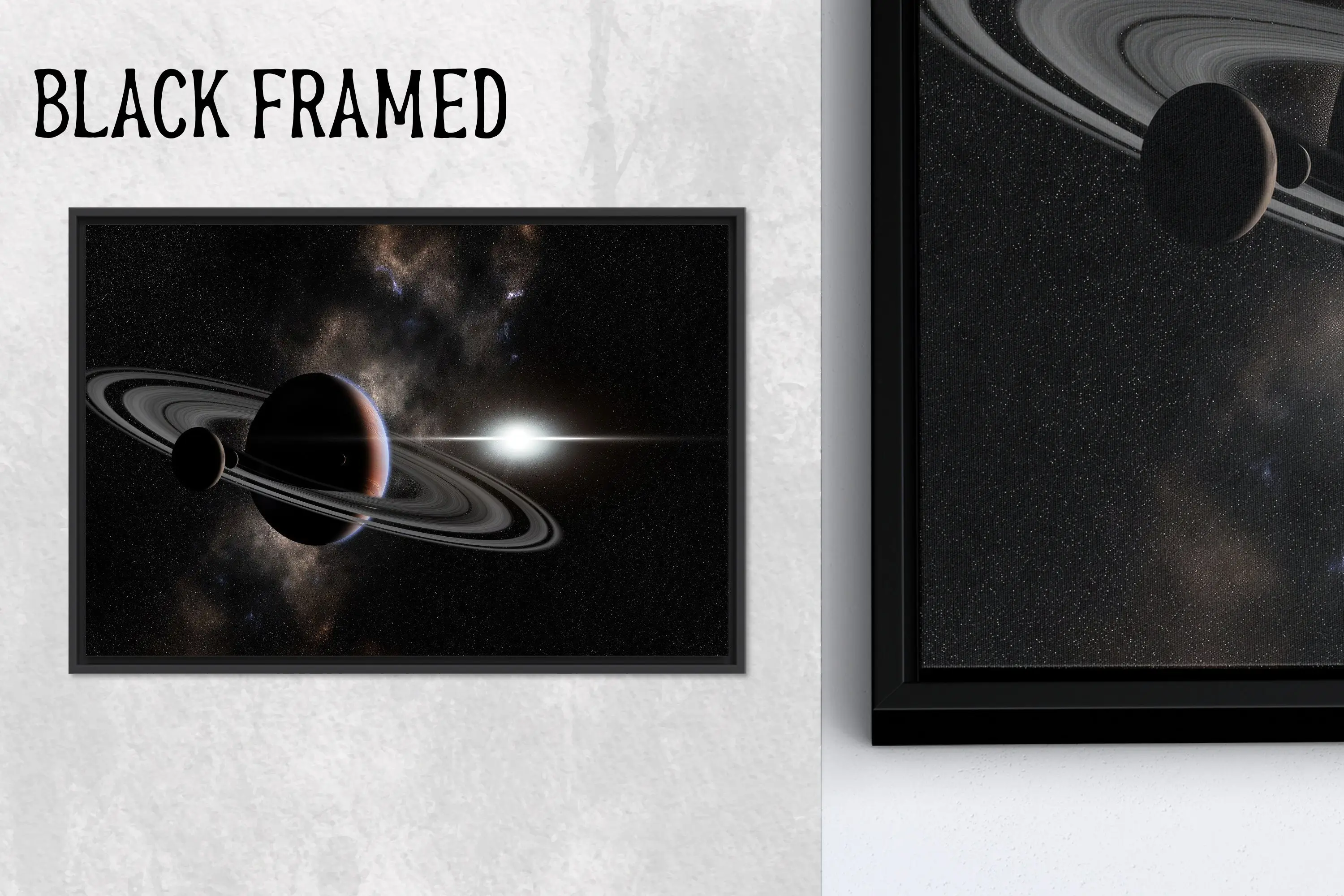 Galactic Dreams: Printed Canvas of Starry Sky & Planets - 1