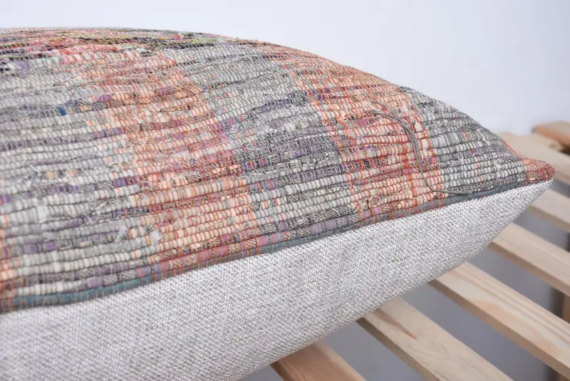 Sofa Pillow Sham, Turkish Pillow, 20x28 Blue Pillow Sham, Boho Pillow, Authentic Cushion, Pillow Case, Vintage Throw Pillow Case, Kilim Pillow - 7