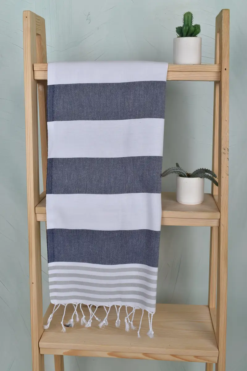 Personalized Gift For Him, Gifts For Him, 40x24 Cotton Striped Towel, Personalized Dish Towel, Summer Gift, Bathroom Towels, Personalized Hand Towel - 8