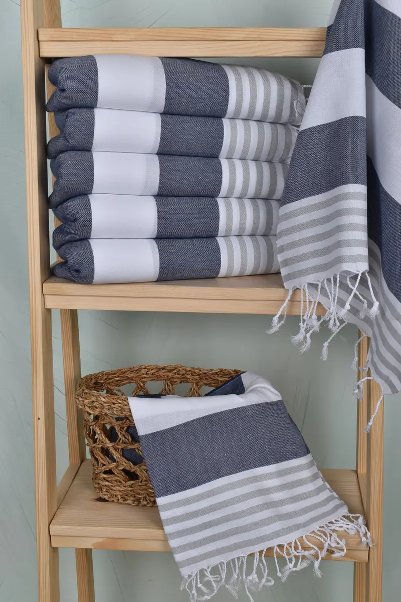 Personalized Gift For Him, Gifts For Him, 40x24 Cotton Striped Towel, Personalized Dish Towel, Summer Gift, Bathroom Towels, Personalized Hand Towel - 3