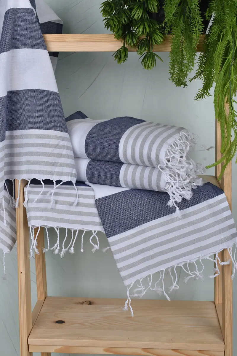 Personalized Gift For Him, Gifts For Him, 40x24 Cotton Striped Towel, Personalized Dish Towel, Summer Gift, Bathroom Towels, Personalized Hand Towel - 6