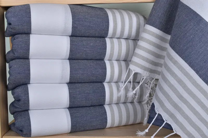 Personalized Gift For Him, Gifts For Him, 40x24 Cotton Striped Towel, Personalized Dish Towel, Summer Gift, Bathroom Towels, Personalized Hand Towel - 2