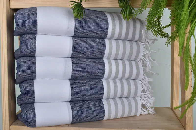 Personalized Gift For Him, Gifts For Him, 40x24 Cotton Striped Towel, Personalized Dish Towel, Summer Gift, Bathroom Towels, Personalized Hand Towel - 1