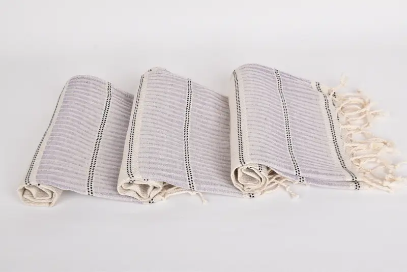 Özel düğün hediyeleri, yaz hediyesi, monogram mutfak havlu, banyo havlu, kişiselleştirilmiş Türk havlu, Türk çay havlu, 40x20 keten çizgili havlu - 8