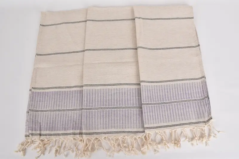Özel düğün hediyeleri, yaz hediyesi, monogram mutfak havlu, banyo havlu, kişiselleştirilmiş Türk havlu, Türk çay havlu, 40x20 keten çizgili havlu - 7