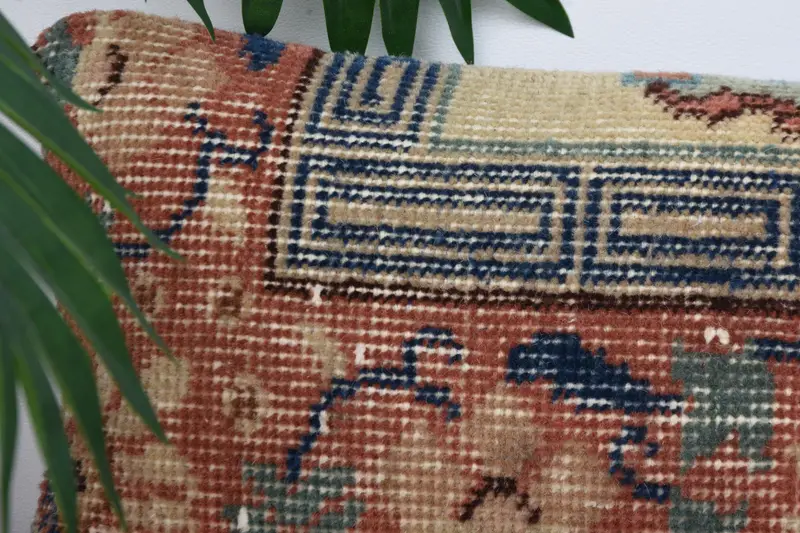 Vintage Kilim Pillow, Kilim Cushion Sham, Aztec Pillow Case, Antique Pillows, Ikat Cushion, Cushion Cover, 8x16 Red Cushion - 2
