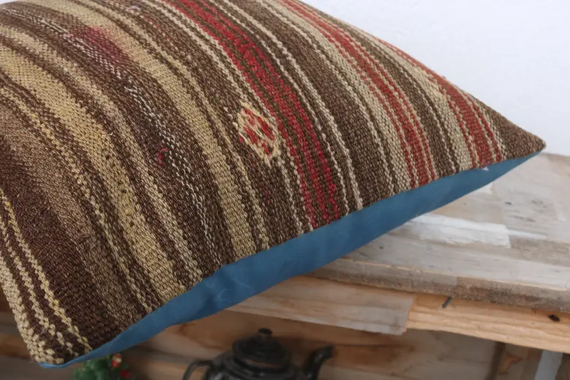 Vintage Throw Cushion, 16x16 Red Cushion Case, Gift Pillow, Kilim Pillow Cover, Pillow Case, Nomadic Cushion Case, Turkish Kilim Pillow - 6