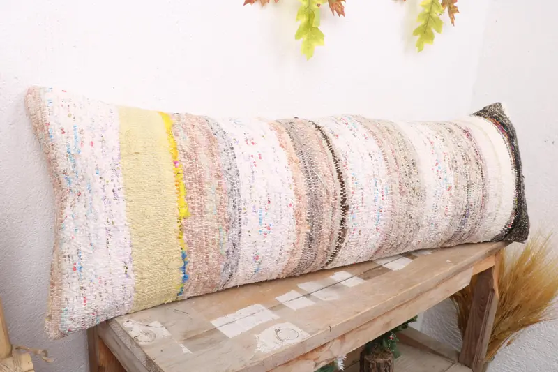 Pillow for Couch, Kilim Pillow Cover, Pillow Case, Tapestry Pillow Sham, 12x36 White Pillow Case, Kilim Cushion Sham, Boho Throw Pillow Sham - 4