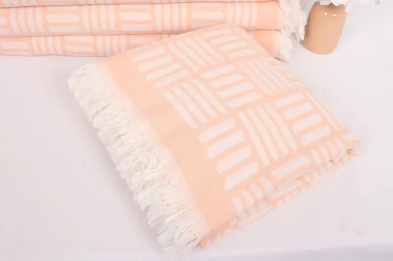 96x88 Cotton Geometric Towel, Bachelorette Party Favors, Throw Blanket Couch, Bride Gift, Tablecloth, Custom Wedding Gift From Bridesmaid - 5