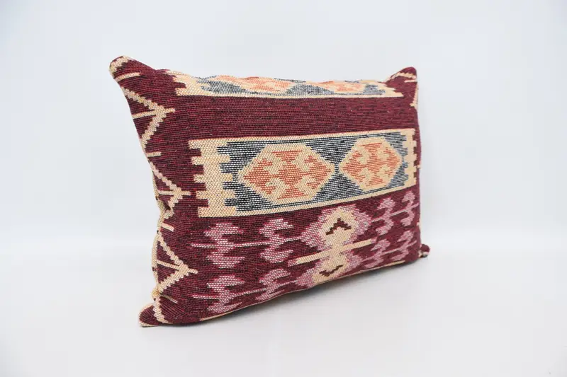 Cushion Case, Kilim Pillow Cover, Tribal Pillow Case, Ethnical Kilim Rug Pillow, Accent Pillow Sham, Vintage Pillow, 20x28 Red Cushion Case - 3