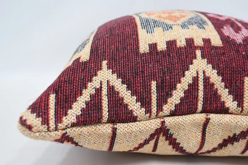 Cushion Case, Kilim Pillow Cover, Tribal Pillow Case, Ethnical Kilim Rug Pillow, Accent Pillow Sham, Vintage Pillow, 20x28 Red Cushion Case - 5
