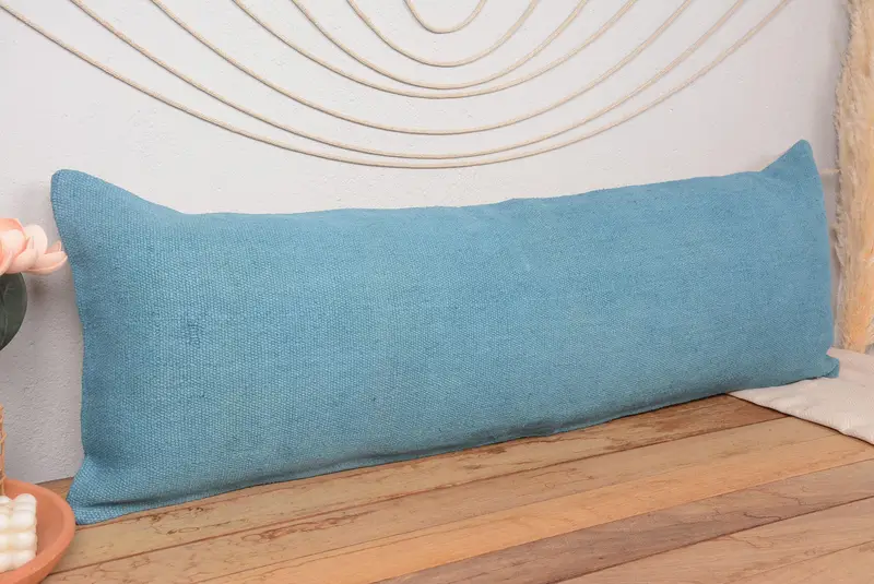 Handgefertigtes südwestliches grünes Kissen, 16x48 besticktes Wurfkissen