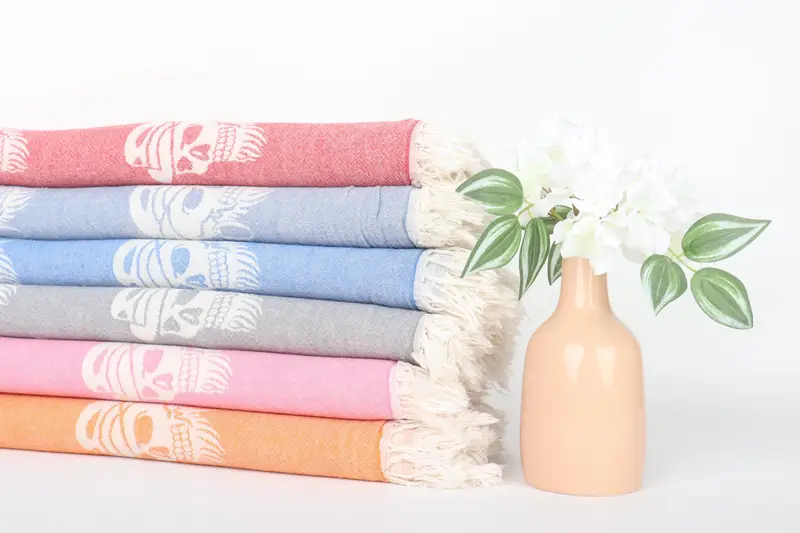 Custom Towel Beach, Girls Weekend Favors, Bridal Gifts, Bridesmaid Gift, Wedding Gifts Towel, Personalized Towel, 70x36 Cotton Skull Patterned Towel - 2