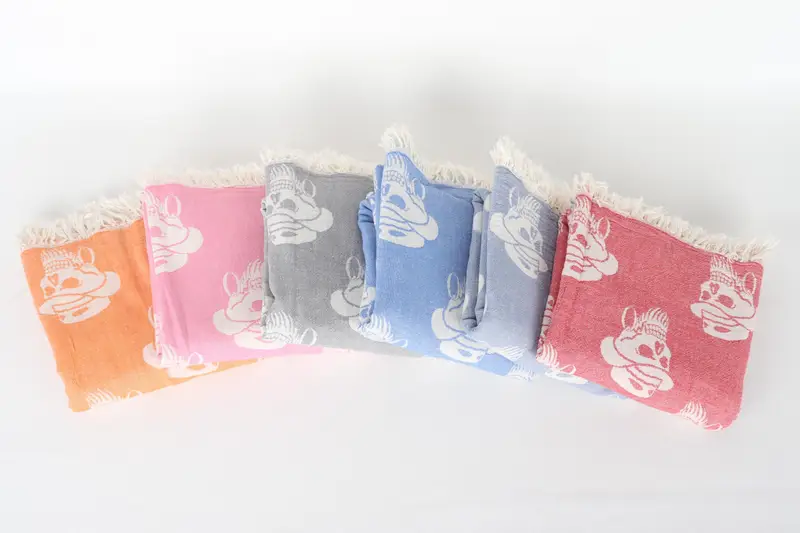 Custom Towel Beach, Girls Weekend Favors, Bridal Gifts, Bridesmaid Gift, Wedding Gifts Towel, Personalized Towel, 70x36 Cotton Skull Patterned Towel - 3