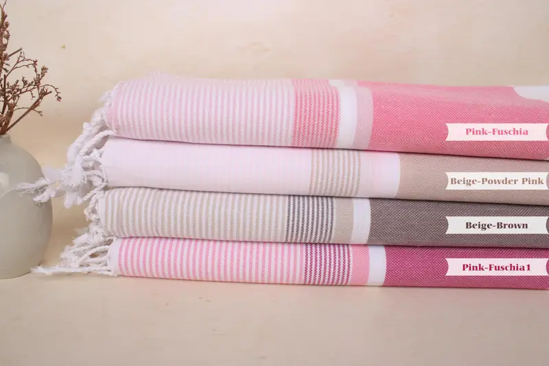 Best Friend Christmas Gift, 68x40 Cotton Striped Towel, Personalized Beach Towel, Customized Turkish Towel, Custom Wedding Gift, Gift For Her - 1