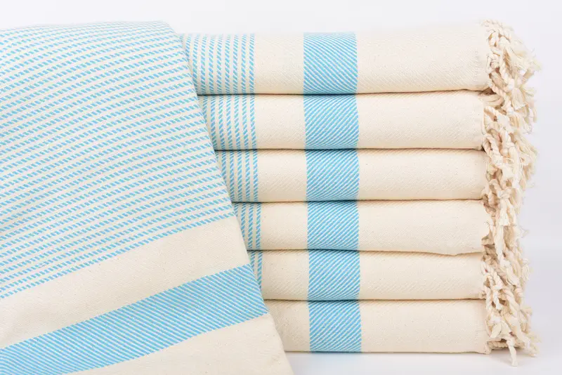 Bachelorette Towel Turquoise Polka Dot, 70x40 Inches Organic Cotton